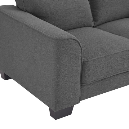 Jada Dark Grey Boucle Fabric 2 Seater Sofa