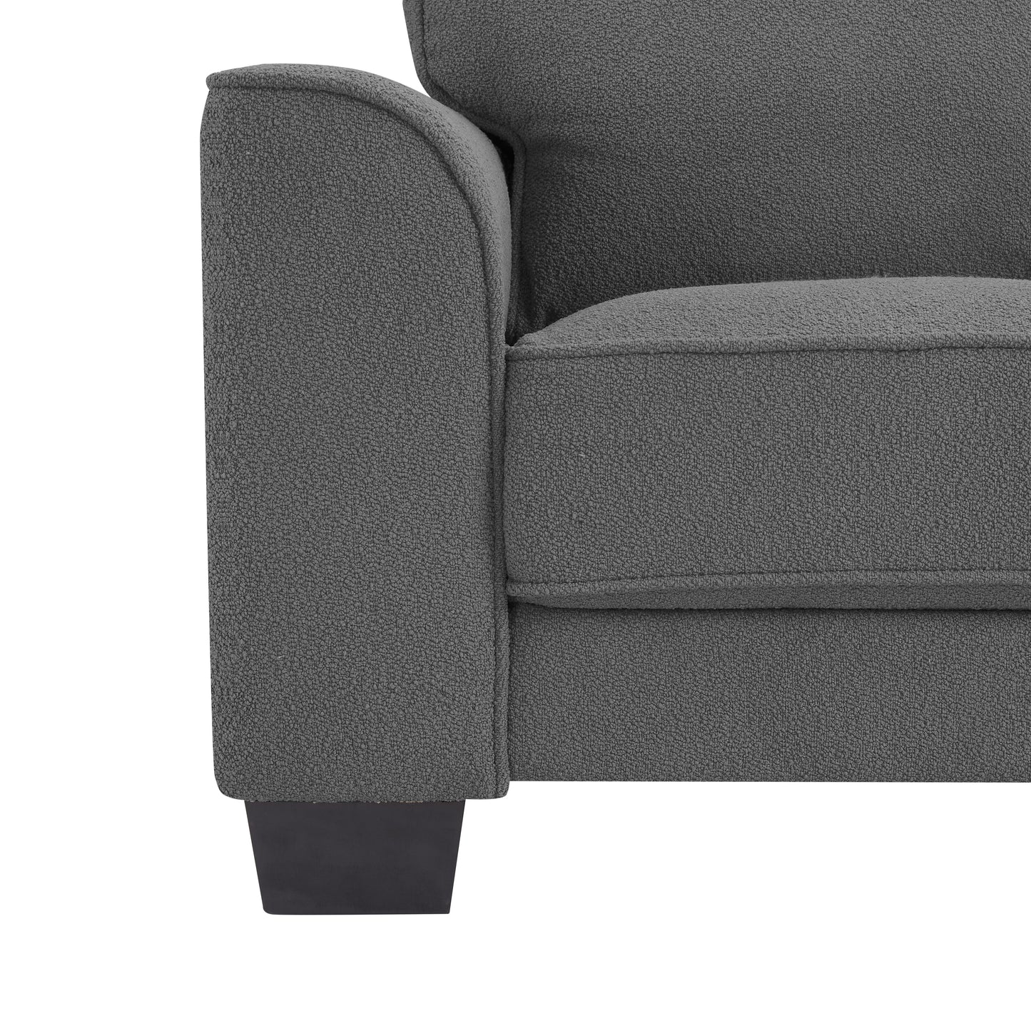 Jada Dark Grey Boucle Fabric 3 Seater Sofa