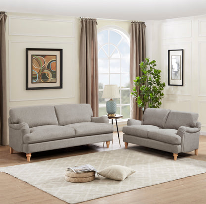 Cambridge 2 Seater Beige Linen Sofa