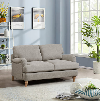 Cambridge 2 Seater Beige Linen Sofa