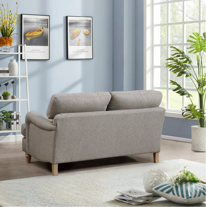 Cambridge 2 Seater Beige Linen Sofa