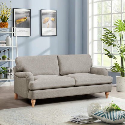 Cambridge 3 Seater Beige Linen Sofa