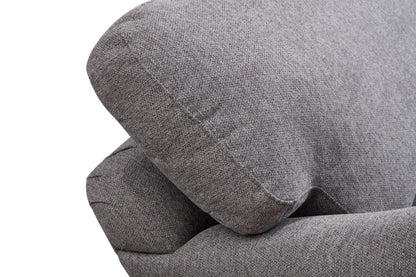 Cambridge 3 Seater Grey Linen Sofa zoom