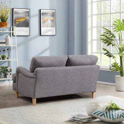 Cambridge 2 Seater Grey Linen Sofa