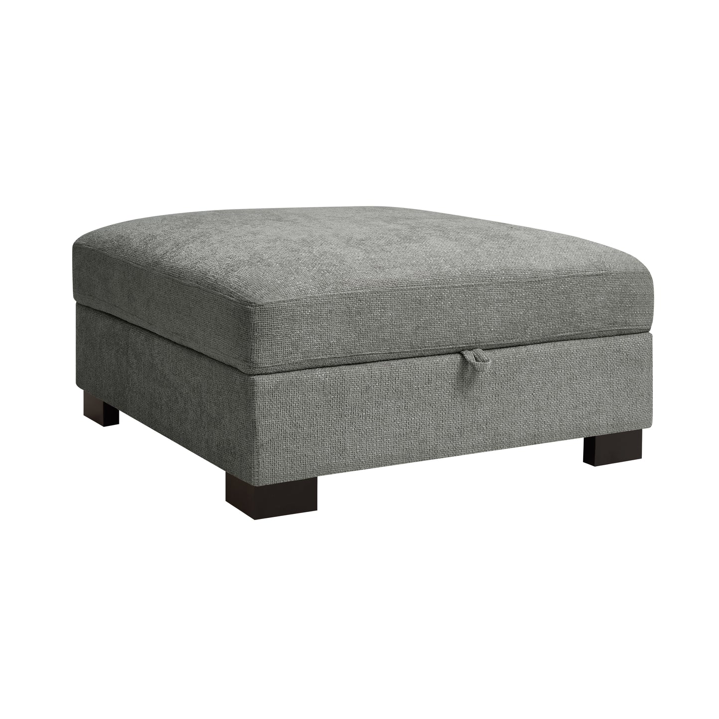 Travis Storage Footstool, Grey Chenille