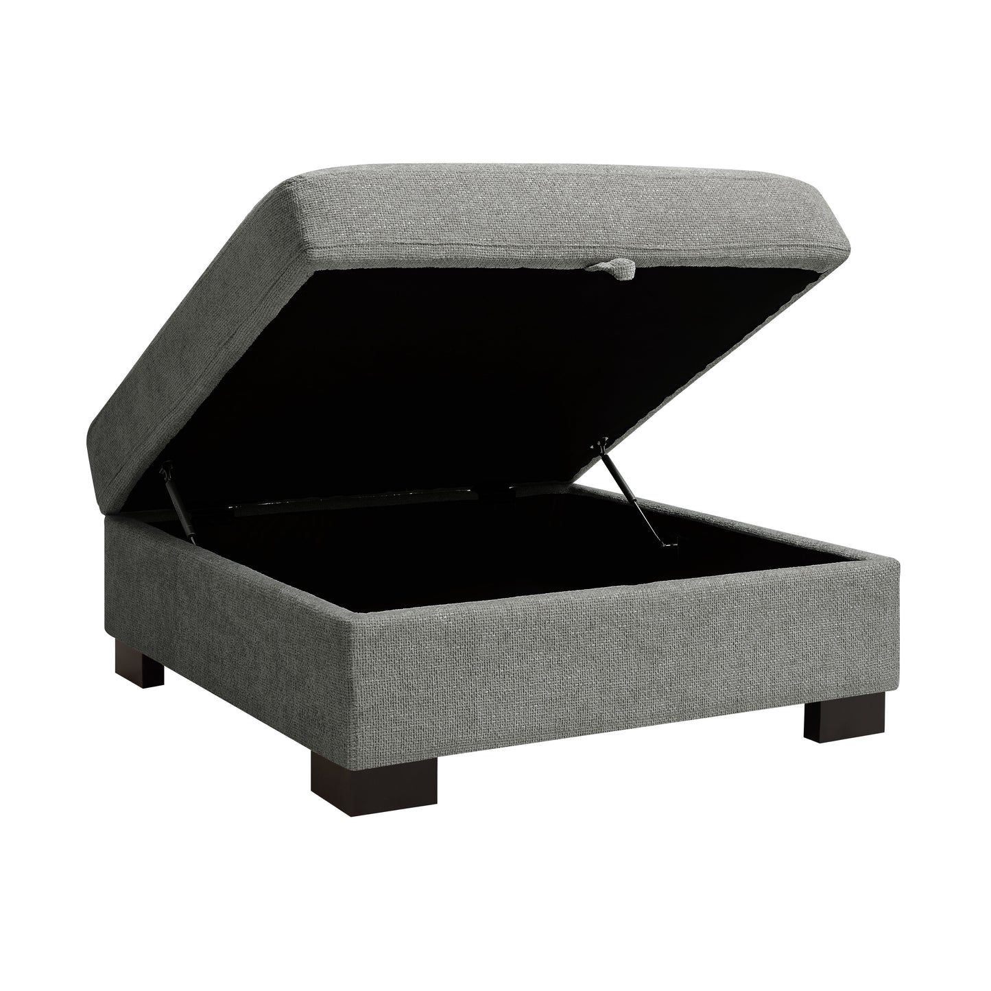 Travis Storage Footstool, Grey Chenille