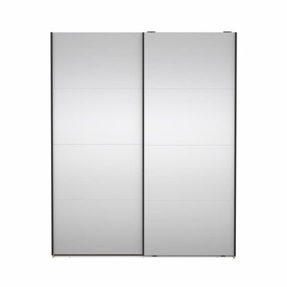 Bergamo Robe 2 Door Sliding Robe, Both Mirrored - Jackson Hickory 180cm