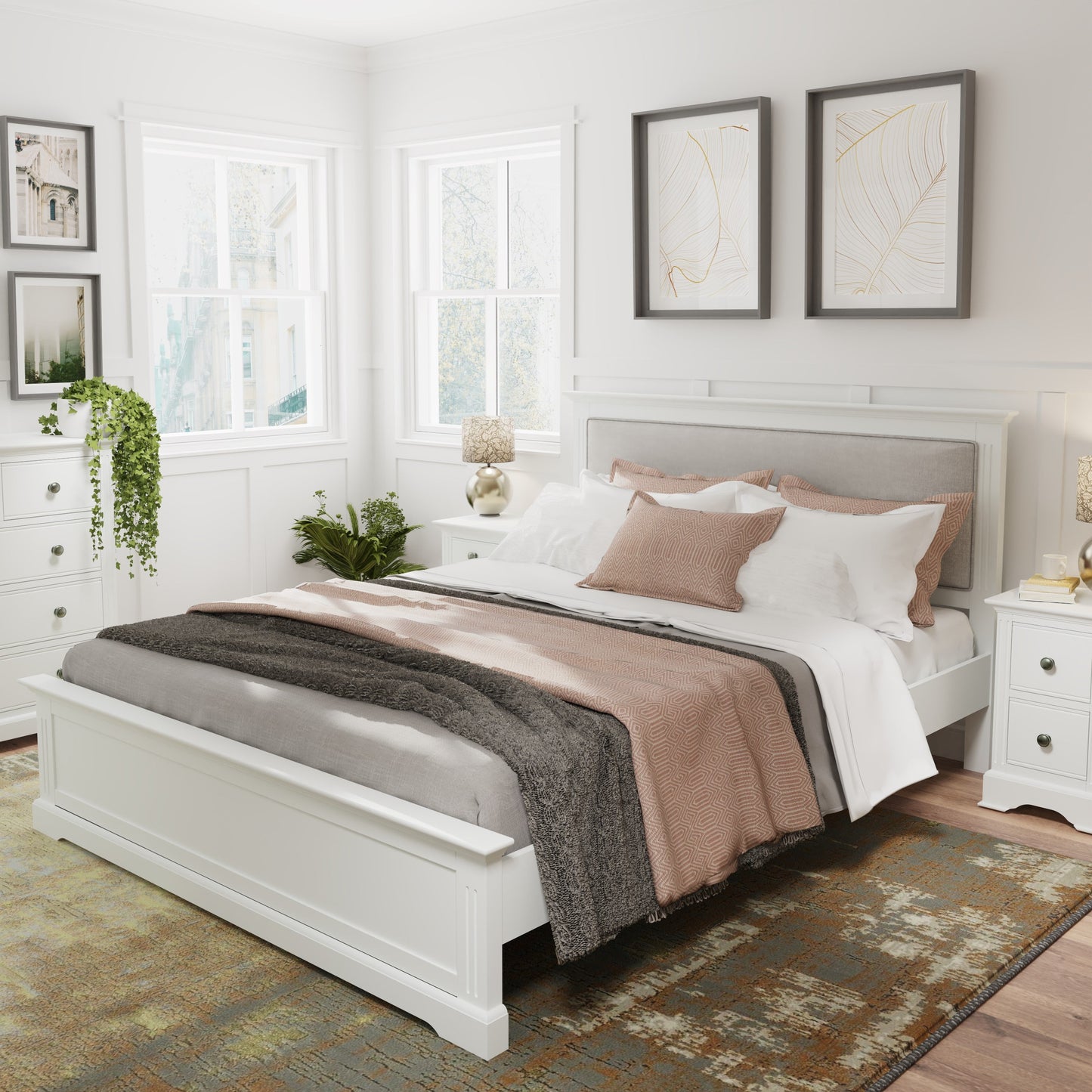 Bia White King Size Bed Frame