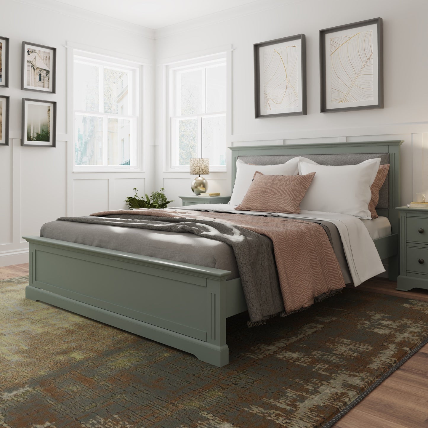 Bia Green King Size Bed Frame
