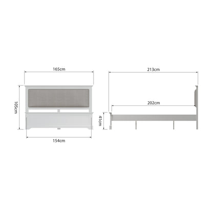Bia White King Size Bed Frame