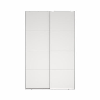 Bergamo Robe 2 Door Sliding Robe with NO Mirror - White 140cm