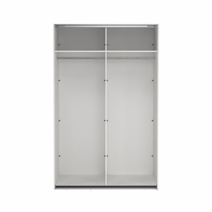 Bergamo Robe 2 Door Sliding Robe with NO Mirror - White 140cm