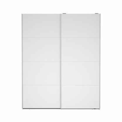 Bergamo Robe 2 Door Sliding Robe with NO Mirror - White 180cm