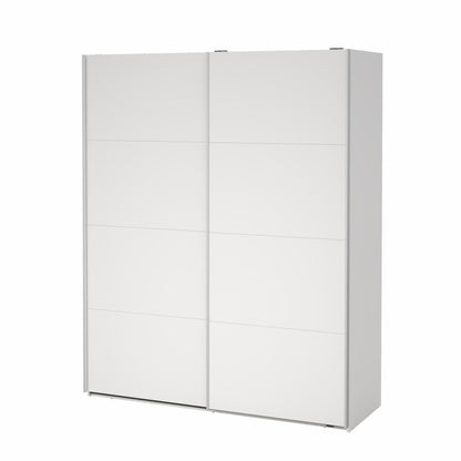 Bergamo Robe 2 Door Sliding Robe with NO Mirror - White 180cm