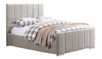 Brooke King Size Bedframe - Plush Coffee