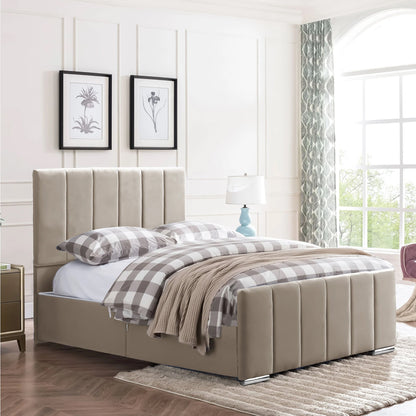Brooke Super King Size Bedframe - Plush Mink