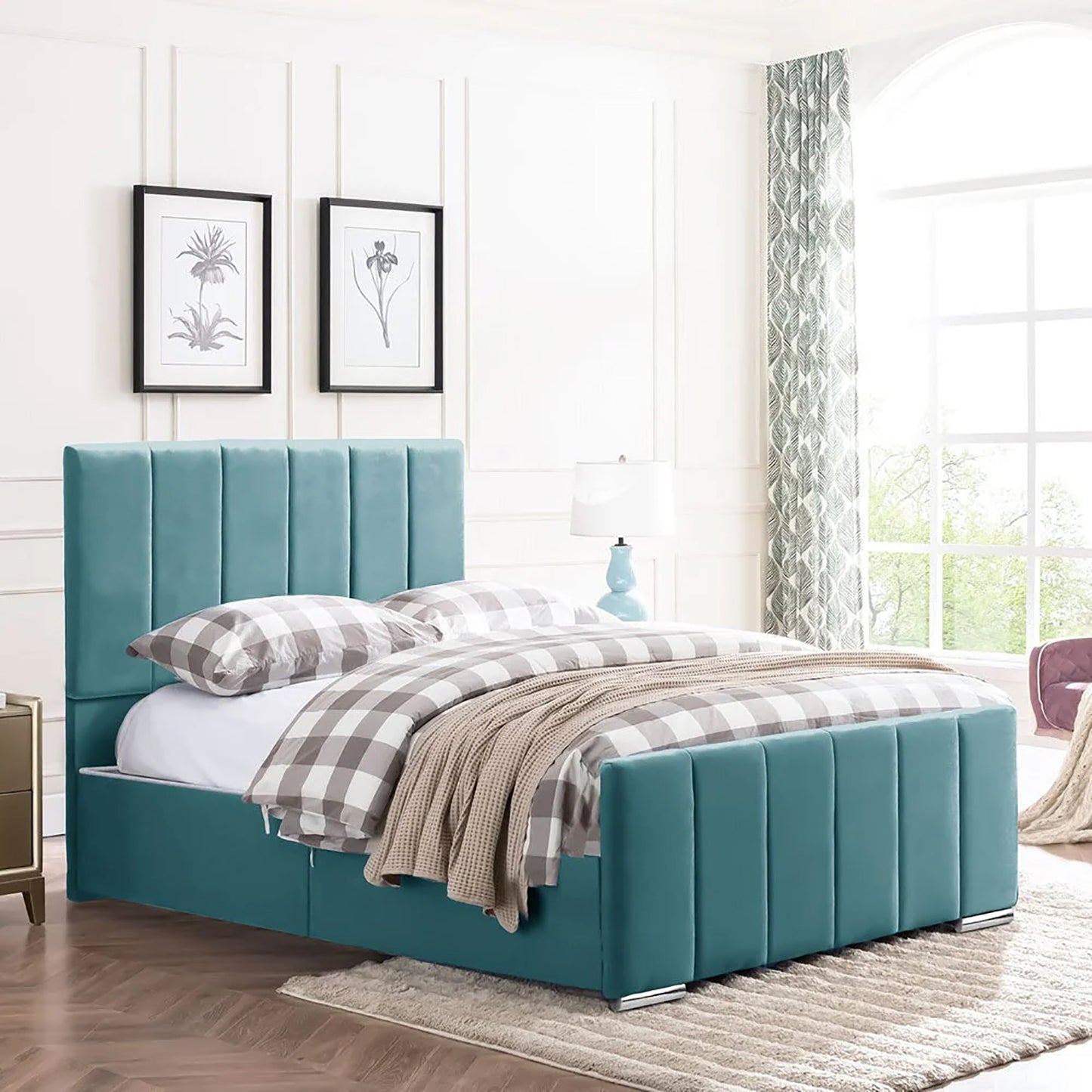 Brooke  Single Bedframe - Teal