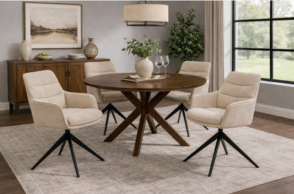 Carly Dining Chair Set Of 2 - Beige