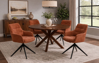 Carly Dining Chair Set Of 2 - Rust