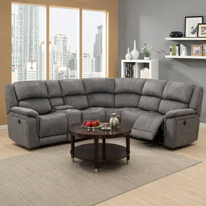Westport Corner Manual Recliner - Dark Grey