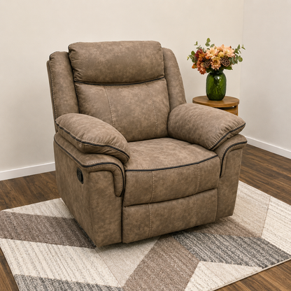 Lucan 1 Seater Manual Recliner - Brown