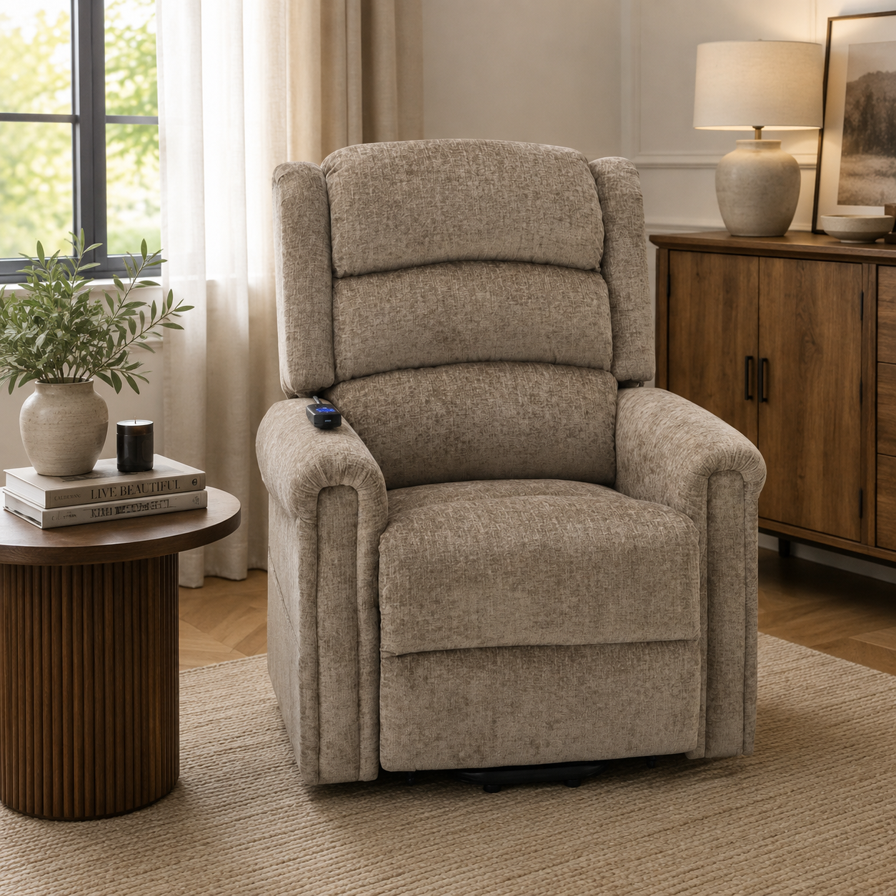 Kingsley Lift & Rise Chair - Beige