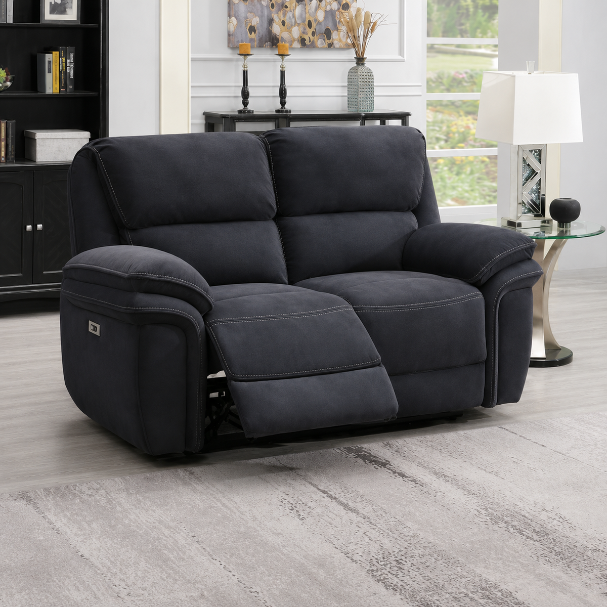 Praque 2 Seater Power Recliner - Bowery Ink