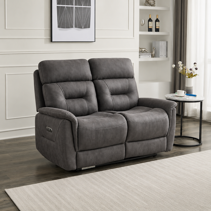 Paris 2 Seater Power Recliner - Grey