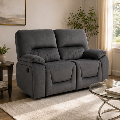 Abbeydale 2 Seater Manual Recliner - Grey
