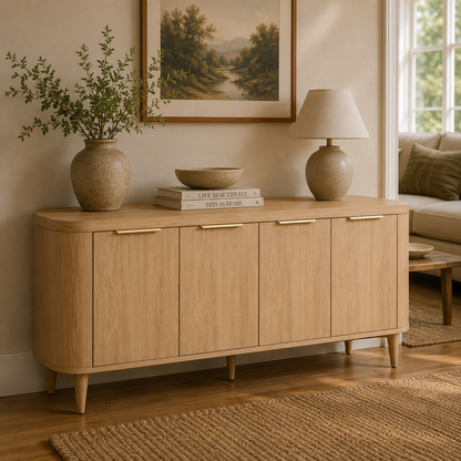 SO- 4 Door Sideboard - Natural