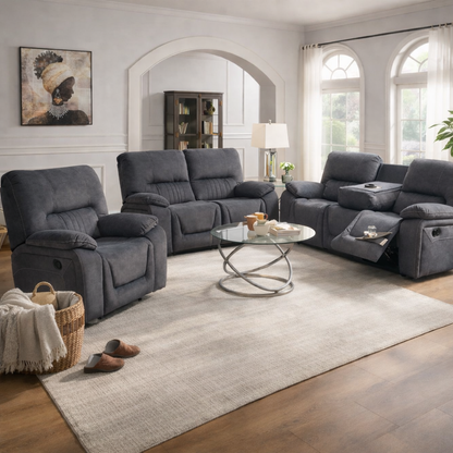 Abbeydale 2 Seater Manual Recliner - Grey
