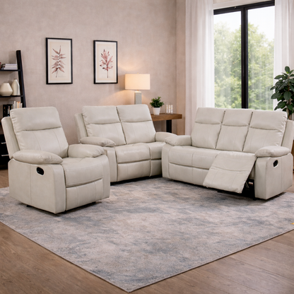 Barnhill 1 Seater Leather Suite - Beige