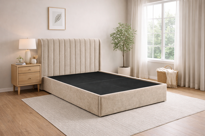 Frida 4ft  Gas Lift Storage Small Double Bed Beige by Honey B