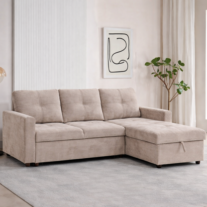 Lily Corner Sofabed - Beige