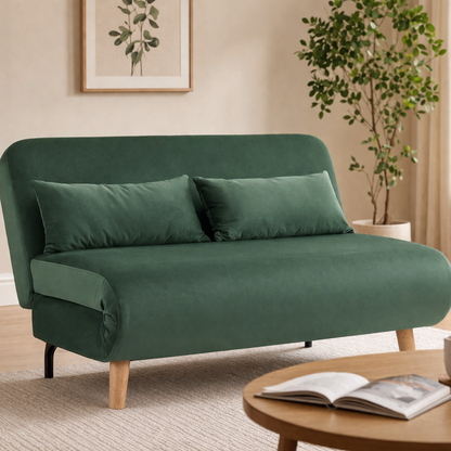 Lawson Double Futon Sofa Bed - Green Velvet