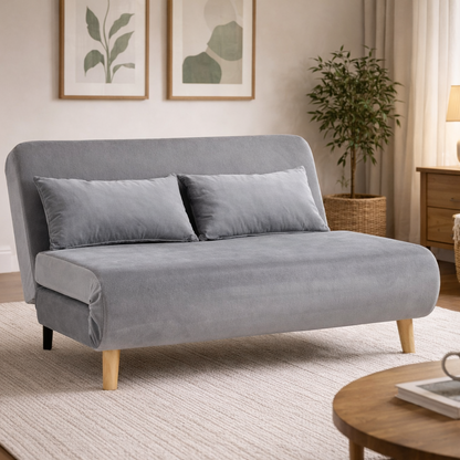 Lawson Double Futon Sofa Bed - Grey Velvet