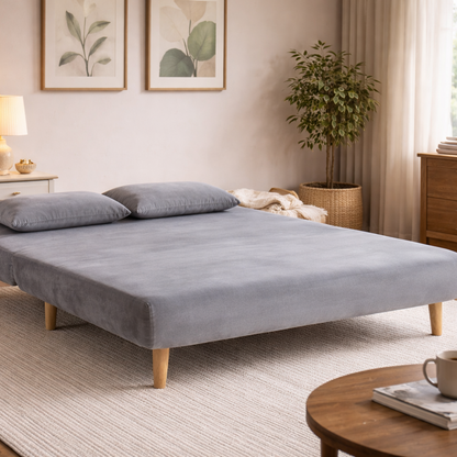 Lawson Double Futon Sofa Bed - Grey Velvet
