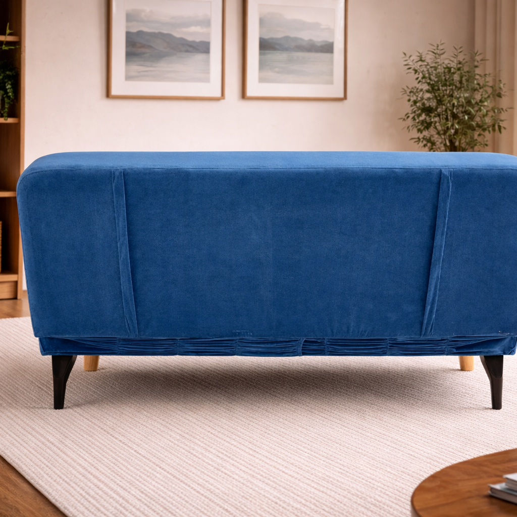 Lawson Double Futon Sofa Bed - Blue Velvet
