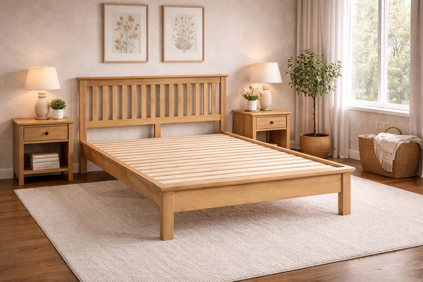 Manhattan 4ft Small Double - Light Oak