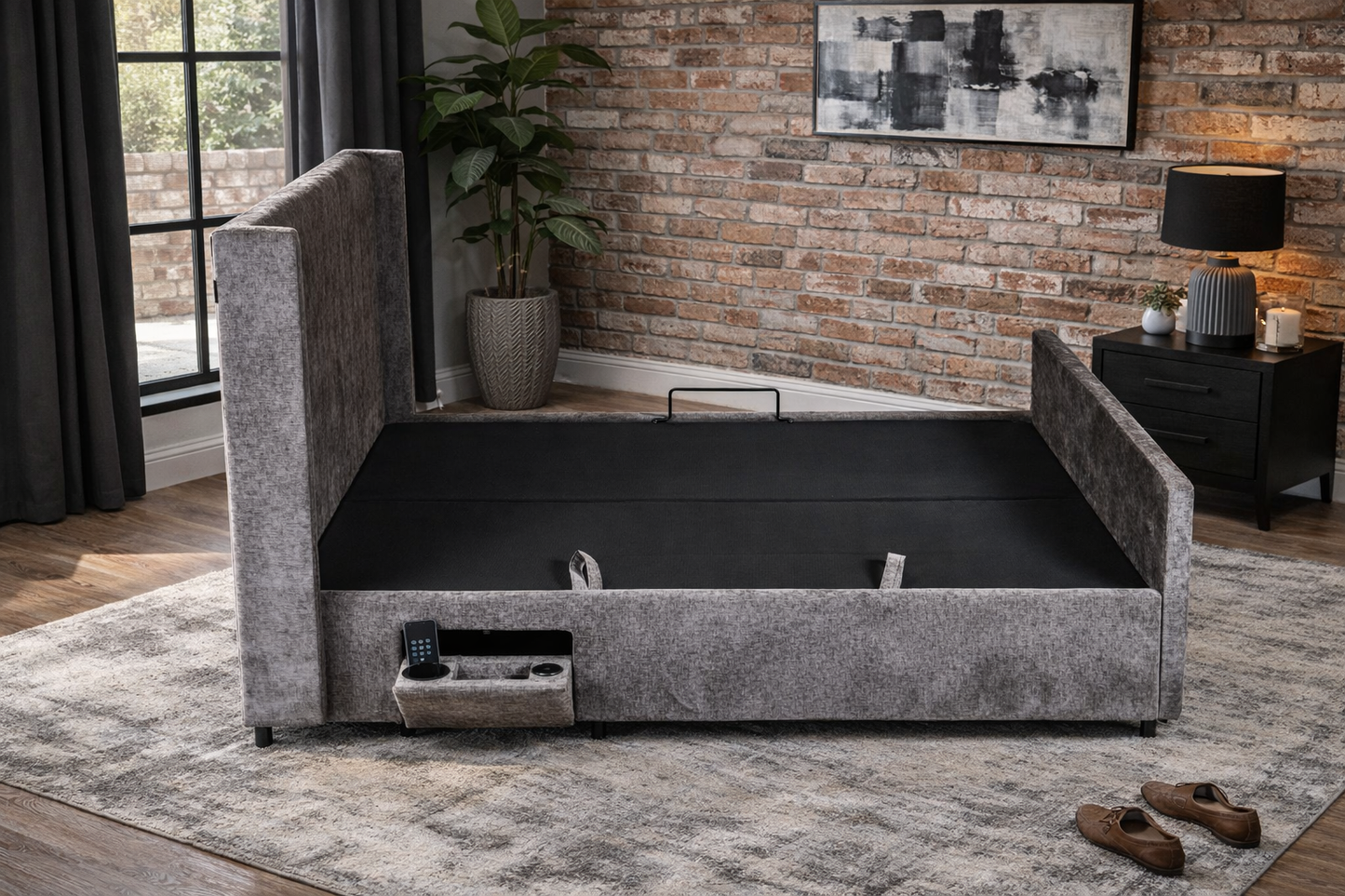Clara 5ft King Size Storage Bed - Grey