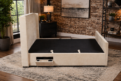 Clara 5ft King Size Storage Bed - Beige