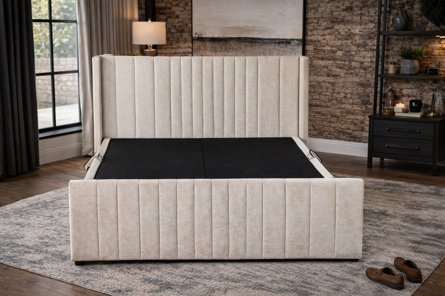 Clara 3ft Single Storage Bed - Beige