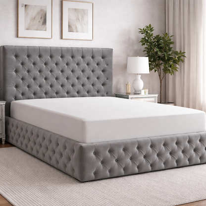 Rosa 5ft King Size Bed Grey by Honey B