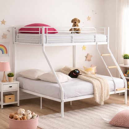 Zara Metal Triple Sleeper Bunk Bed - White