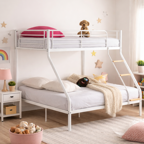 Zara Metal Triple Sleeper Bunk Bed - White