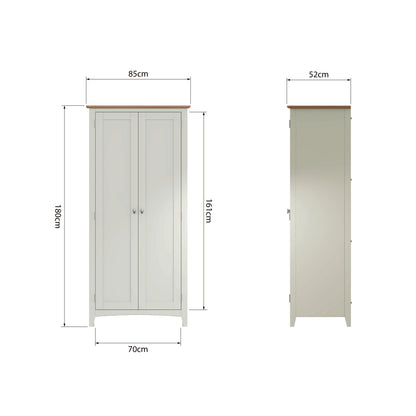 Geras White Full Hanging Wardrobe