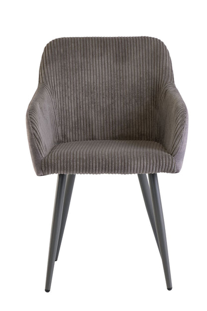 Gasper Dining Chair Set of 2, Grey & Chrome Cantilever Base