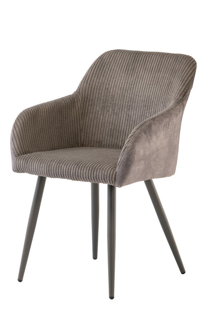 Gasper Dining Chair Set of 2, Grey & Chrome Cantilever Base