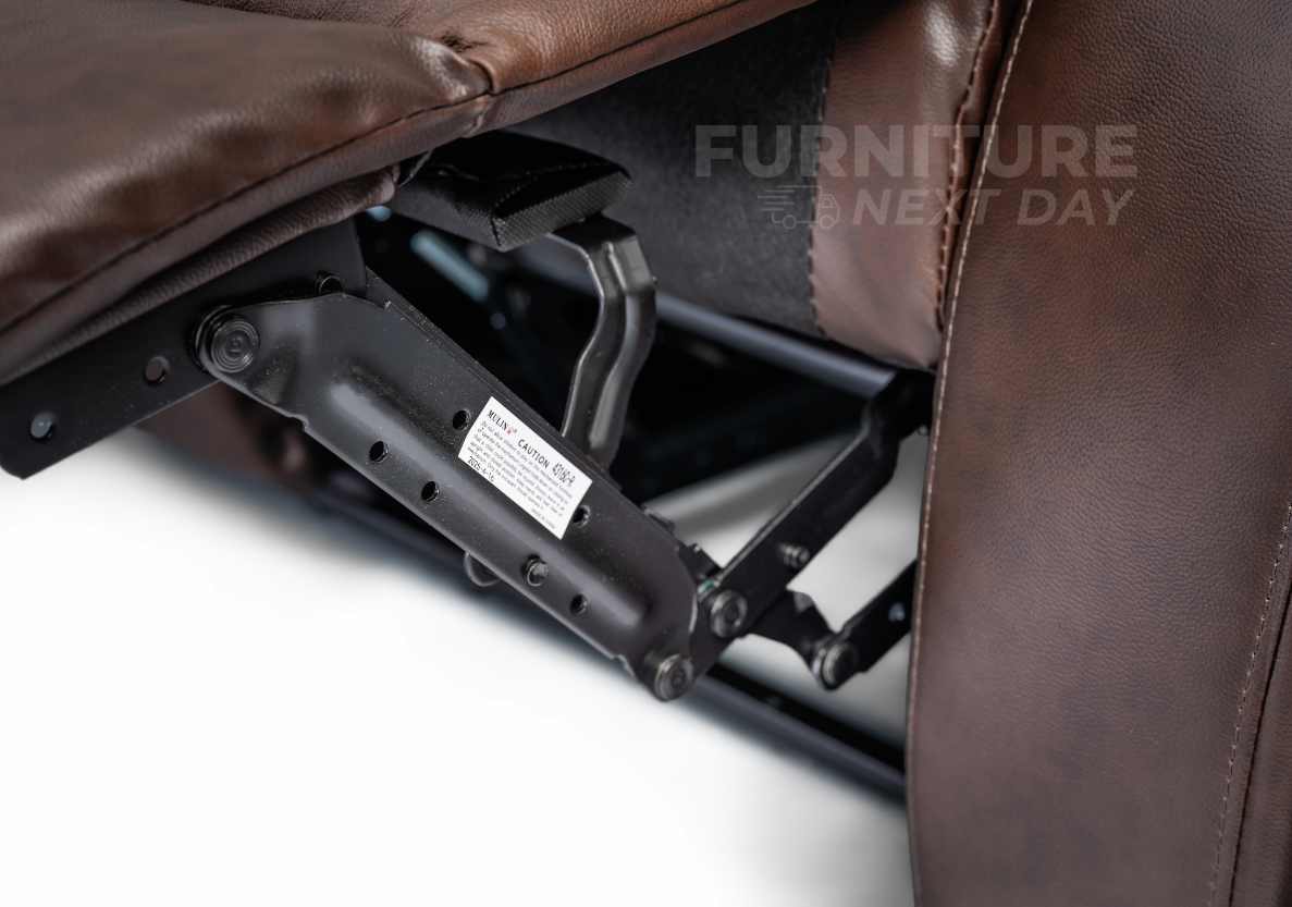 Galway 3RR +1R +1R Seater Leather Manual Recliner-Brown