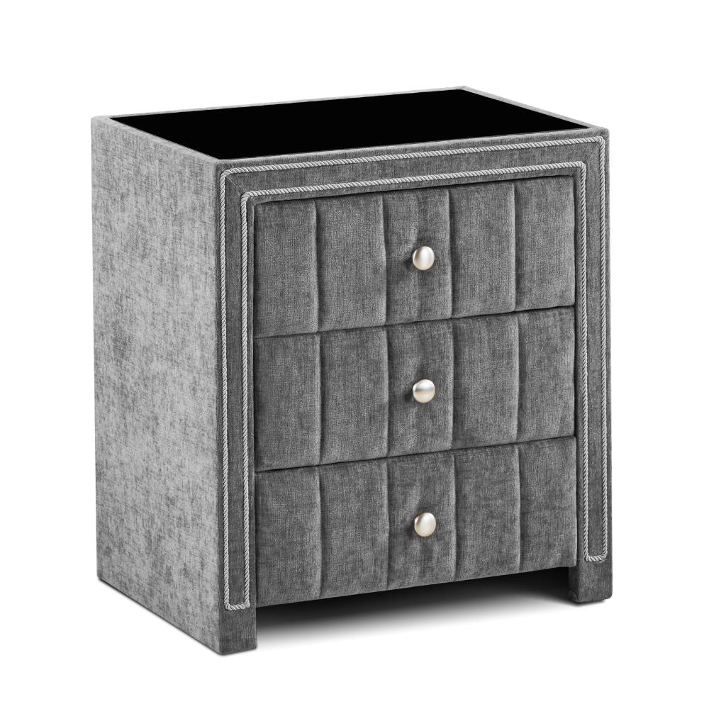 Amelia Bedside Locker Grey by Honey B